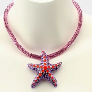 Betsey Johnson Mermaid Jewels Starfish Pendant Necklace New
